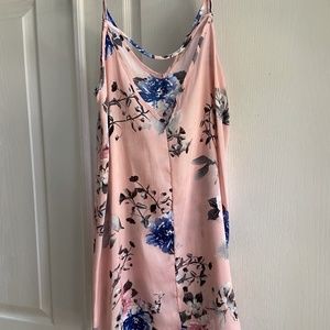 Girly pink floral dress